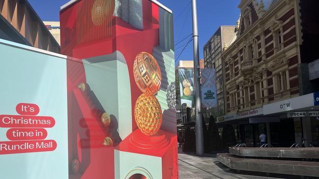 Christmas decorations in Rundle Mall. Feeling joyful yet?