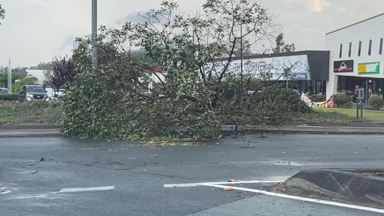 Springfield Central and surrounding areas have been hit by a freak storm with winds getting up to 165km/hr Picture Paul Tully Media