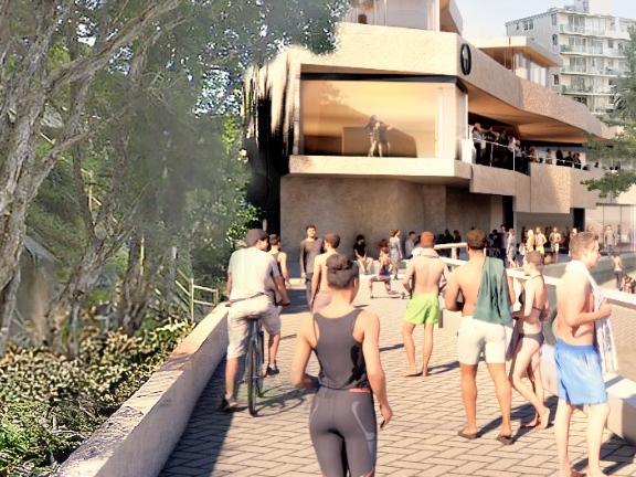 An artist's concept design of the proposed new Manly Life Saving Club to be built by Northern Beaches Council.