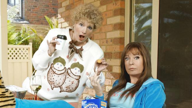 Australian icons Kath &amp; Kim (Gina Riley and Jane Turner).