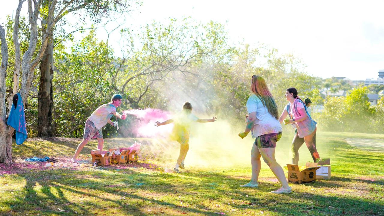 Photos from Cherryandjun Photography of the 2023 Gladstone Colour Me Capricorn fun run for the RACQ CapRescue.