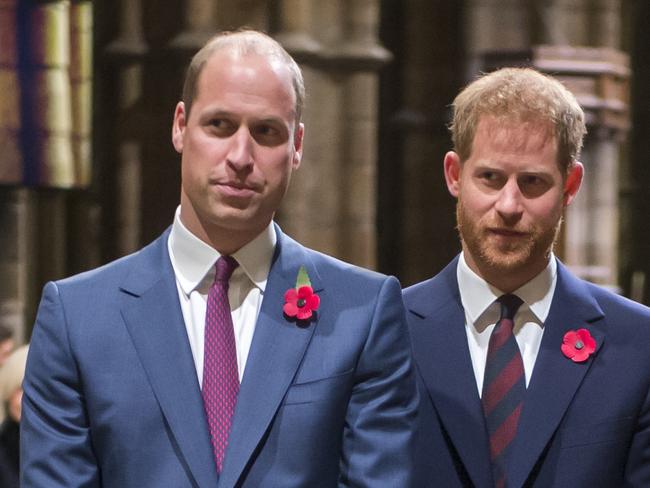 LONDON, ENGLAND - NOVEMBER 11: Prince William, Duke of Cambridge and Catherine, Duchess of Cambridge, Prince Harry, Duke of Sussex and Meghan, Duchess of Sussex attend a service marking the centenary of WW1 armistice at Westminster Abbey on November 11, 2018 in London, England. The armistice ending the First World War between the Allies and Germany was signed at CompiÃ¨gne, France on eleventh hour of the eleventh day of the eleventh month - 11am on the 11th November 1918. This day is commemorated as Remembrance Day with special attention being paid for this year?s centenary.  (Photo by Paul Grover- WPA Pool/Getty Images)