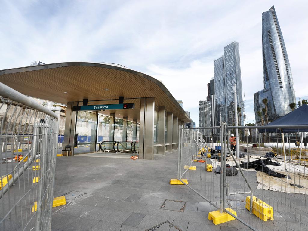 Barangaroo Metro Station. Picture: Richard Dobson