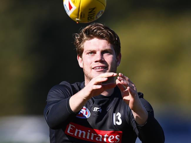 Taylor Adams at Collingwood training. Picture: Wayne Ludbey