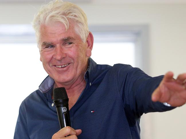 The Kids Tennis Foundation launch a new national tennis program at Kingswood Park Public School. Pictured is former tennis player Paul McNamee.