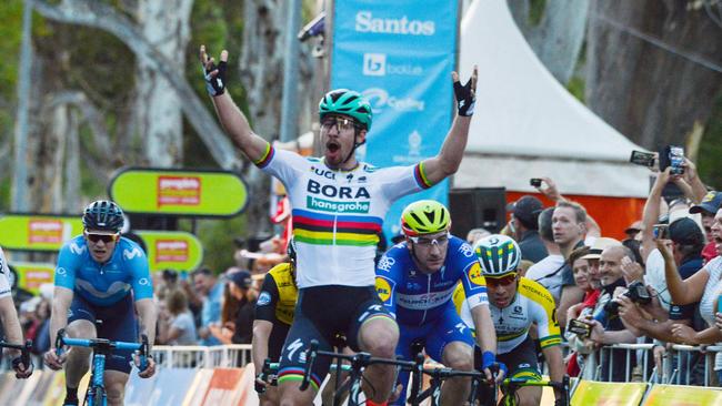 Bora-Hansgrohe rider Peter Sagan wins the Santos Tour Down Under People's Choice Classic.