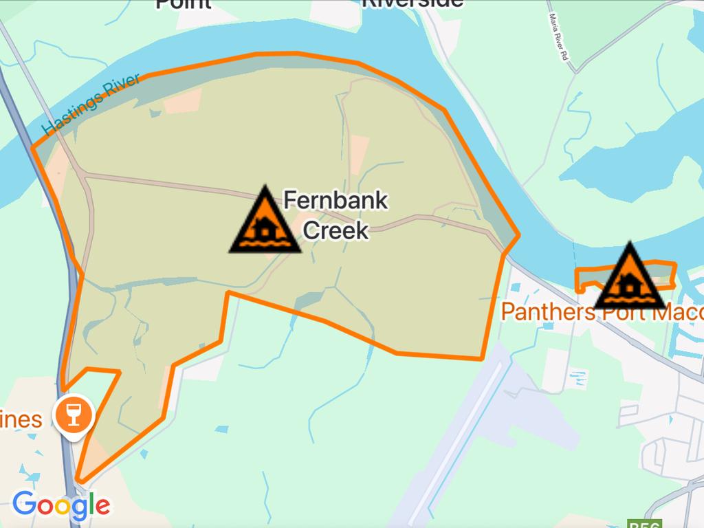 NSW floods: Suburbs at risk. Picture: Hazards Near Me NSW