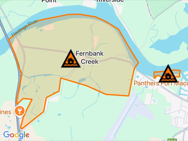 NSW floods: Suburbs at risk. Picture: Hazards Near Me NSW