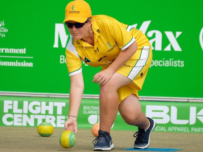 Tasmanian Rebecca Van Asch won the 2018 Australian Open women's singles bowls title. Picture: Bowls Australia