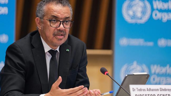 World Health Organisation Director-General Tedros Adhanom Ghebreyesus.