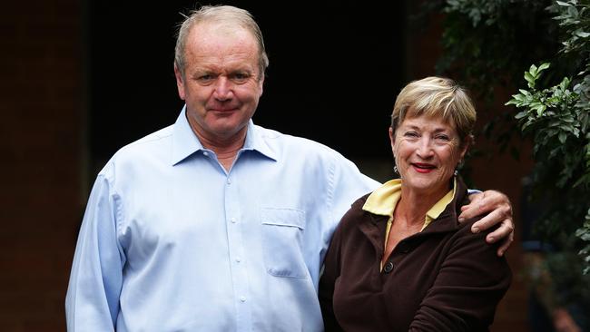 Guy Walter with wife Wendy at their Warwick Farm stables.