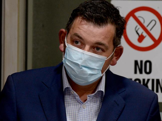 Victorian Premier Daniel Andrews faced tough questions about the government’s handling of hotel quarantine. Picture: NCA NewsWire / Andrew Henshaw