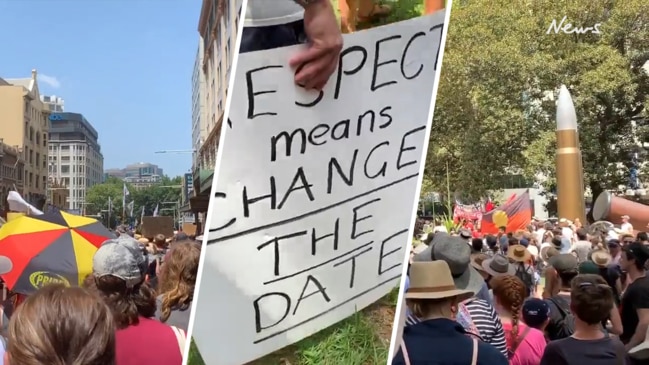 Australia Day: Hundreds march in Sydney Invasion Day protests