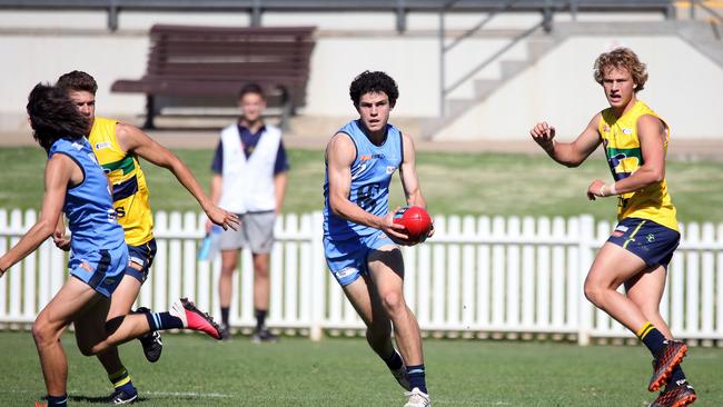 Sturt’s Nick Sadler will be among the young guns on display as the Double Blues take on Norwood in our SANFL under-18 live stream. Picture: Peter Argent