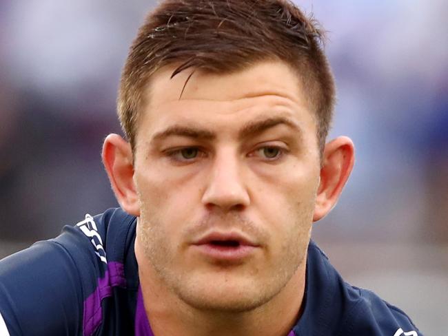 Ryley Jacks passes during the Round 1 2017 NRL game between the Bulldogs  and the Melbourne Storm at Southern Cross Group Stadium , Cronulla . Picture : Gregg Porteous