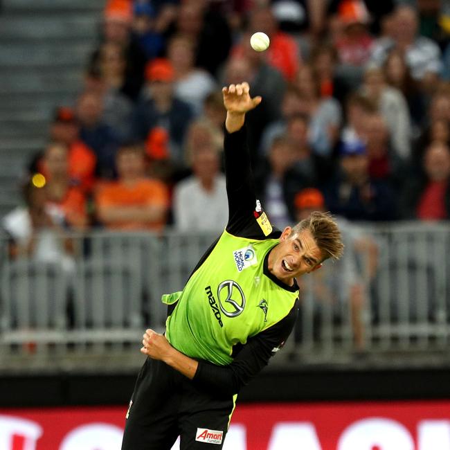 Chris Green is banned from bowling for 90 days. Picture: AAP Image