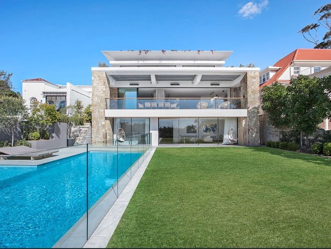 The Vaucluse mansion has five bedrooms, five bathrooms, a rooftop terrace, gym and home cinema.