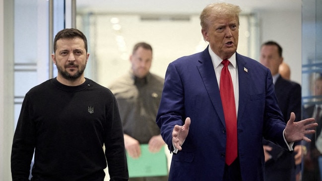 Ukrainian President Volodymyr Zelensky and his nation are hoping US President Donald Trump can bring an end to the conflict. Picture: Ukrainian Presidential Press Service/AFP