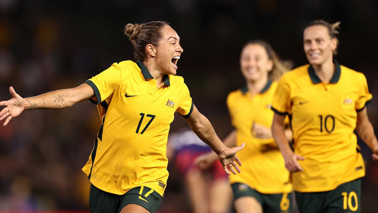 Kyah Simon earned the Matildas a draw against the heavyweight USA on Tuesday night.