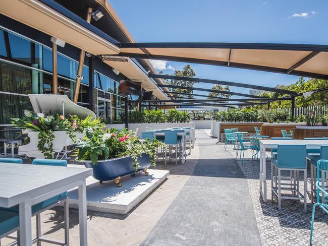 Bella Garden features a retractable roof, flower-inspired cocktails and live music on Sundays.