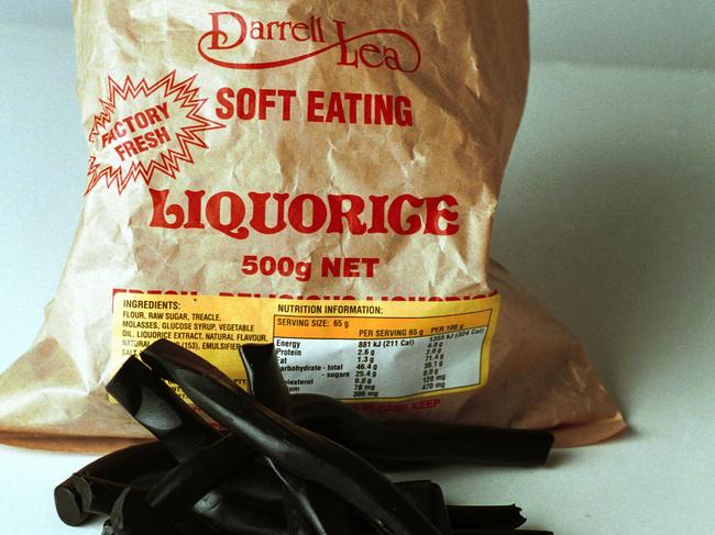 PIRATE Bag of Darrell Lea Liquorice. licorice confectionery/Confectionery