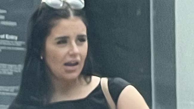 Maddison Kelly, 30, of Berkeley Vale, leaving Wyong Local Court after pleading guilty to assisting Tiffany Crofts in the reckless wounding of Tammy Ford at Westfield Tuggerah. Picture: NewsLocal