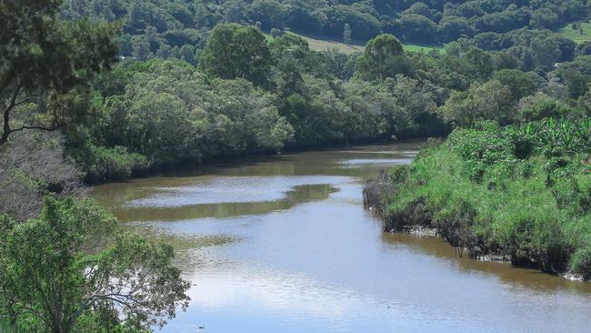 A major sewerage leak has occurred on the Albert River, Yatala. Picture: Glenn Campbell