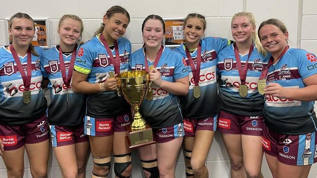 Mackay Cutters Harvey 19s celebrate their premiership triumph. It’s shaping as a dominant year for the club in junior and senior football.