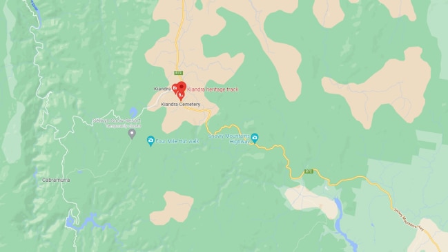 The wreckage was found about 200m east of the Snowy Mountains Highway at Kiandra Flats. Picture: Google Maps