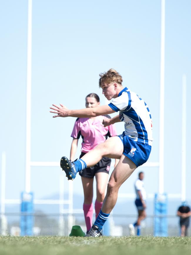 Ignatius Park College and Kirwan State High School teams take on St Brendanâ€™s College Yeppoon teams in Queensland state rugby league semi finals at Mackay on Wednesday, August 24, 2022.