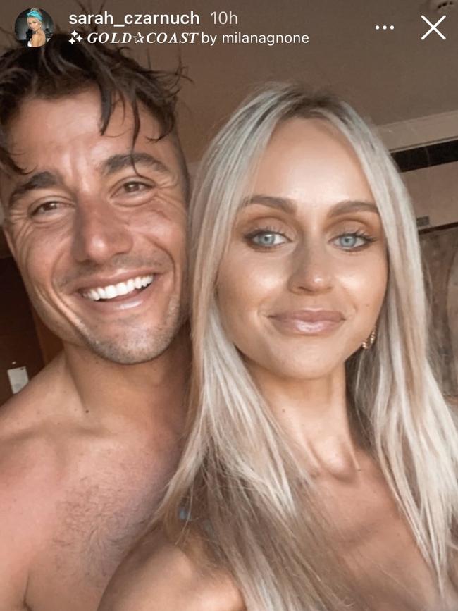 Marcus Stoinis and Sarah Czarnuch confirmed their relationship on Instagram. Picture: Supplied.