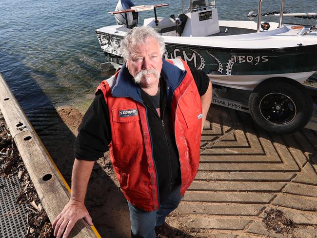 Boatman John Willis at Olivers Hill boat ramp in Frankston. Picture: Alex Coppel