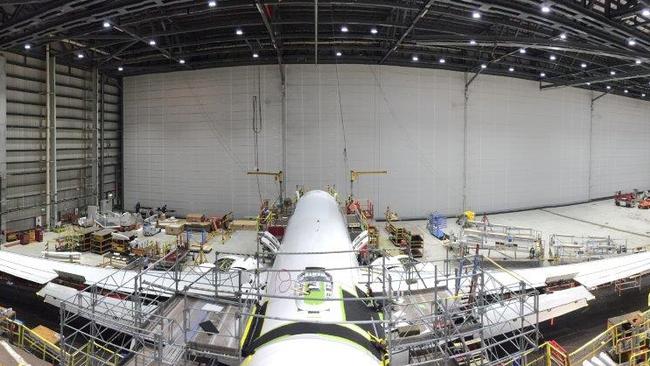 A Qantas Boeing 737 undergoing maintenance. Picture: Supplied