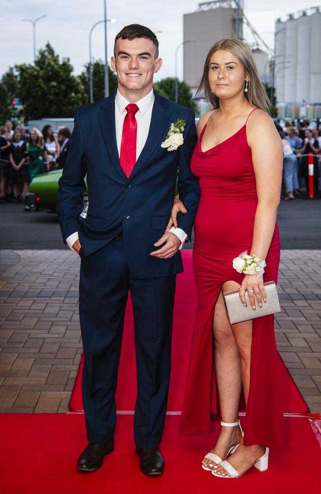 Riley Schutz and Michala Moylan at Toowoomba Grammar School formal at Rumours International, Wednesday, November 15, 2023. Picture: Kevin Farmer