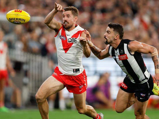 Lloyd has historically been one of the Swans’ most consistent defenders but has found himself further up the field in 2024. Picture: Dylan Burns/AFL Photos via Getty Images