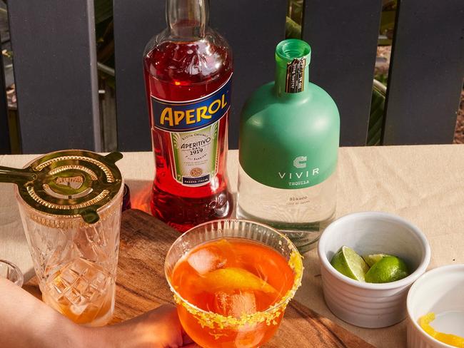 The Aperol Orange Margarita cocktail.