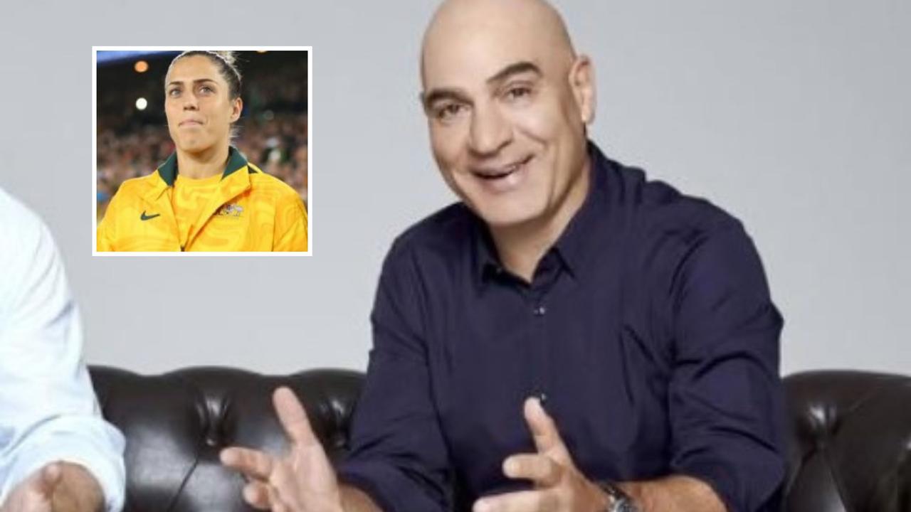 Channel 7 commentator David Basheer has been slammed for a motherhood comment about the Matildas’ Katrina Gorry.