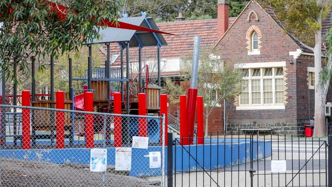 North Melbourne Primary School is at the centre of the latest Covid-19 outbreak. Picture: Tim Carrafa