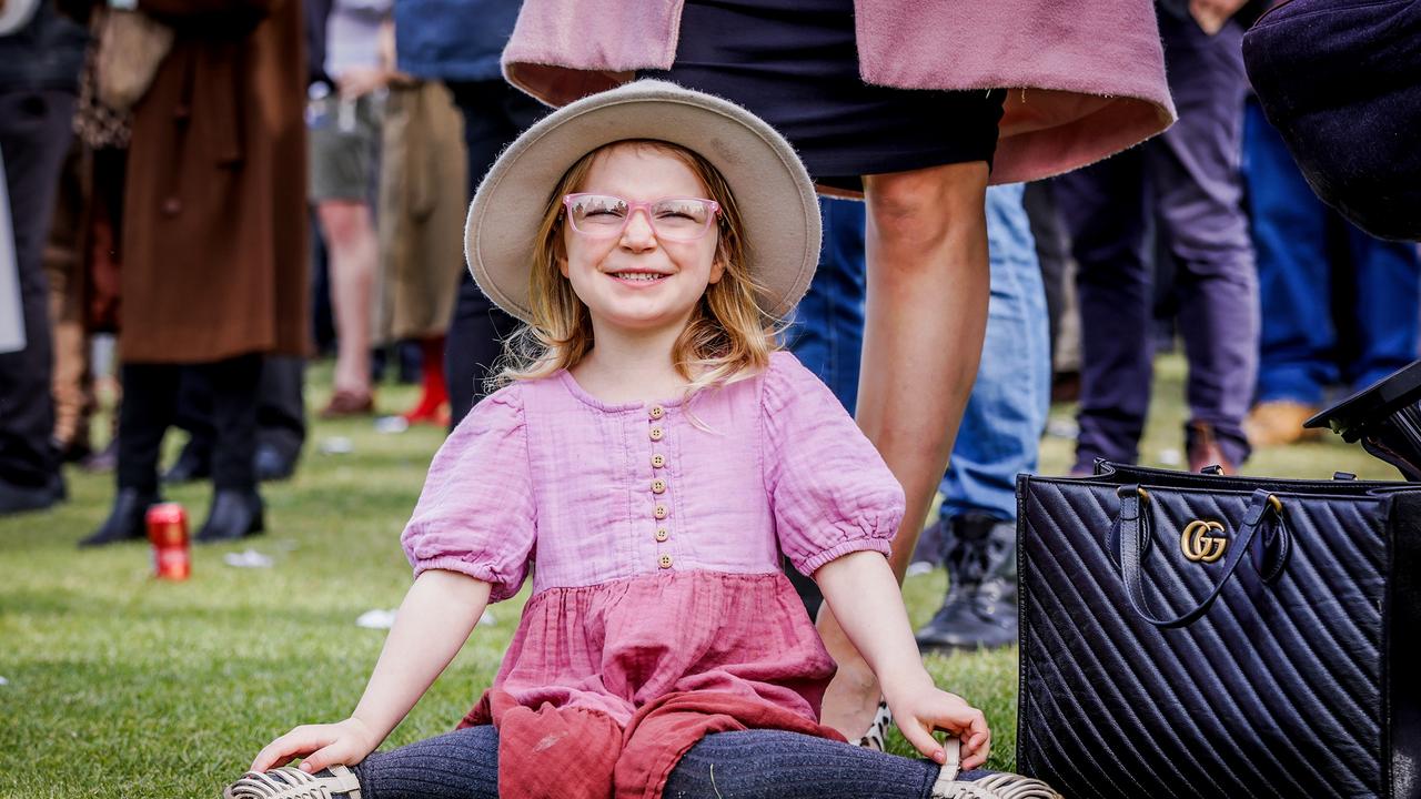 Warrnambool Races: Edith Wilde, 3, Stephanie Scott from Warrnambool.