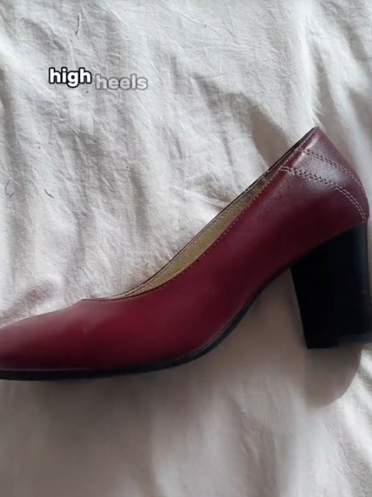 High heels must be worn to and from the aircraft. Picture: TikTok/danidboyy1