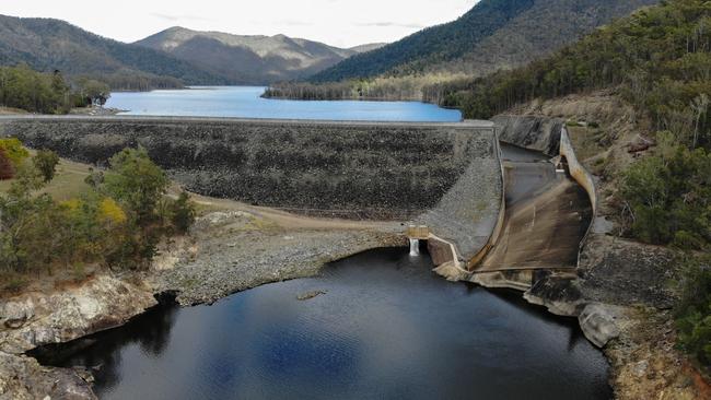 Qld Hydro is in the exploratory phase of transforming Borumba Dam into a pumped hydro powerhouse. Borumba Dam, Saturday August 5, 2023. Picture: Christine Schindler