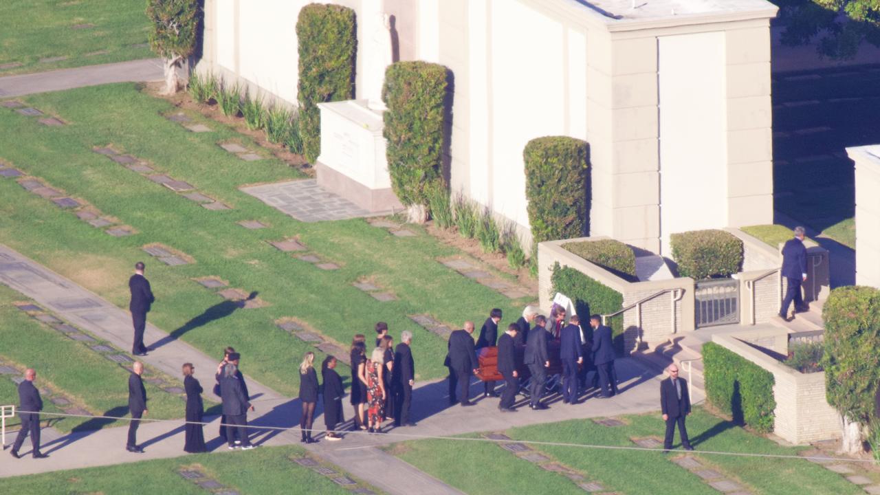 Stars, family and friends at Matthew Perry’s funeral. Picture: Shutterstock / SplashNews.com