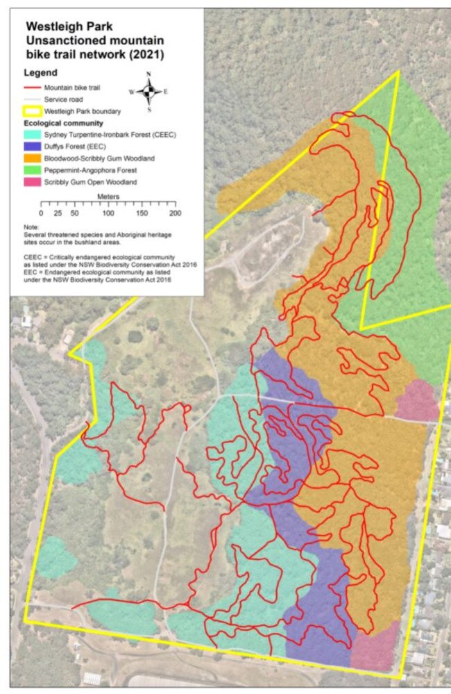 Westleigh Park unsanctioned trail network