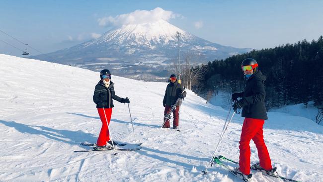 Skiing at Niseko in Japan.