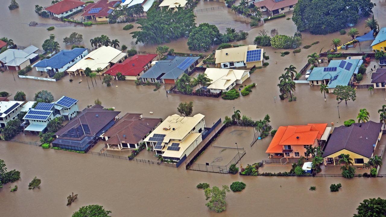 Townsville floods. Aerial damage of Annandale from a helicopter. Picture: Zak Simmonds