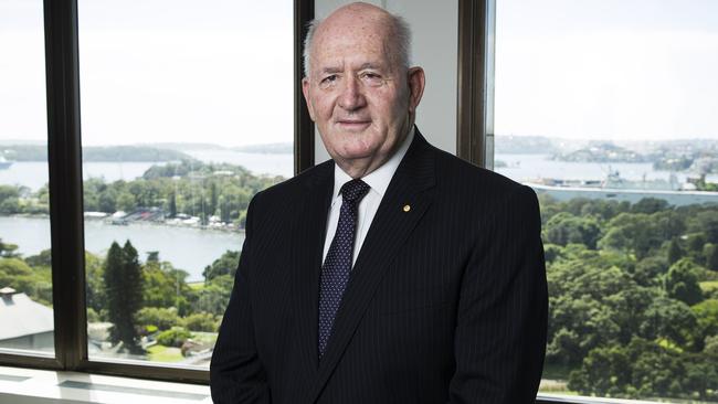 14/2/20: Former Governor General Sir Peter Cosgrove in his Sydney office. He his heading up the bushfire recovery program. John Feder/The Australian.