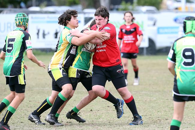 A Rugby League Gold Coast junior gala day at Burleigh Bears Junior Rugby League Club. Under 14s. Mudgeeraba vs Helensvale. Number 20. 5 September 2021 Miami Picture by Richard Gosling
