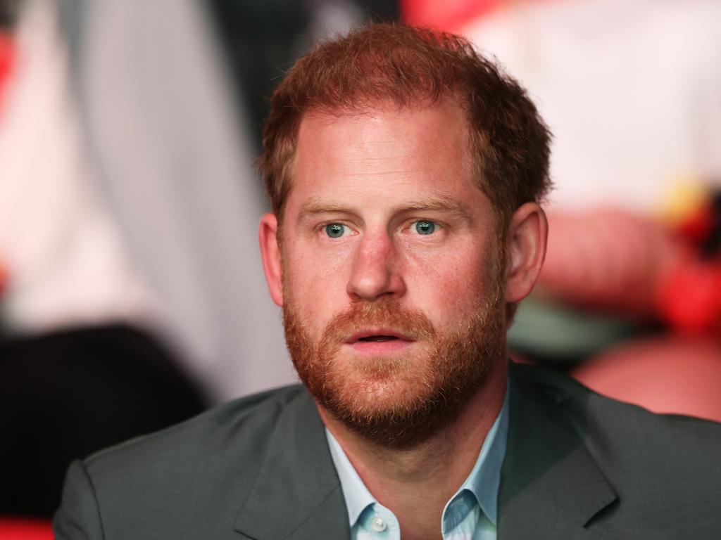 Prince Harry watches the show during the opening ceremony of the Invictus Games. Picture: Getty Images for Invictus Games