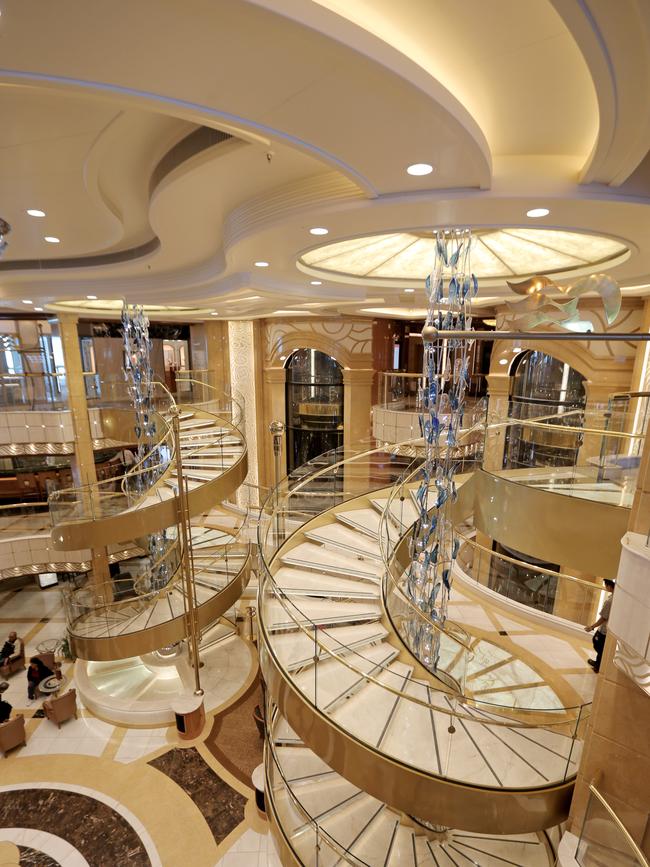 A sneak peak inside the cruise ship Majestic Princess, which docked in Hobart on Sunday. Picture: PATRICK GEE