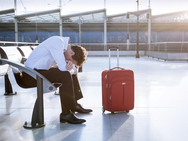 ESCAPE. Depressed traveler waiting at airport. Picture: iStock